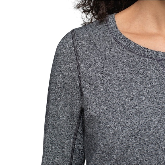 LULULEMON Exhalation Pullover II in Heathered Speckled Black - Picture 7 of 14